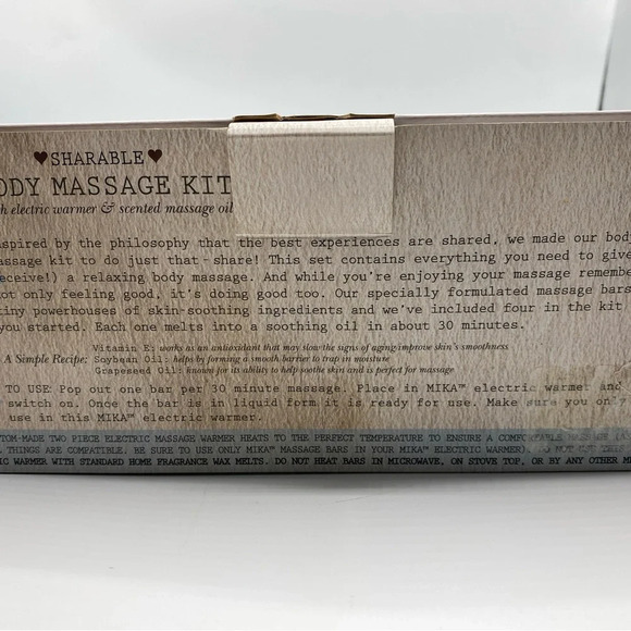 Mika Body Massage Kit With Electric Warmer And Scented Masssge - Picture 5 of 5